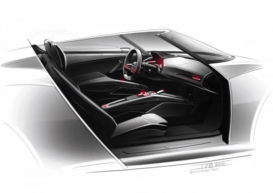 Эскиз Audi e-Tron Spyder Concept 2010 года  (фото 43 из 105)